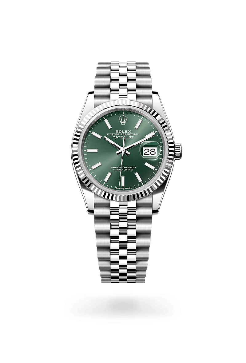 Rolex Datejust 36 Oyster, 36 mm, Oystersteel and white gold