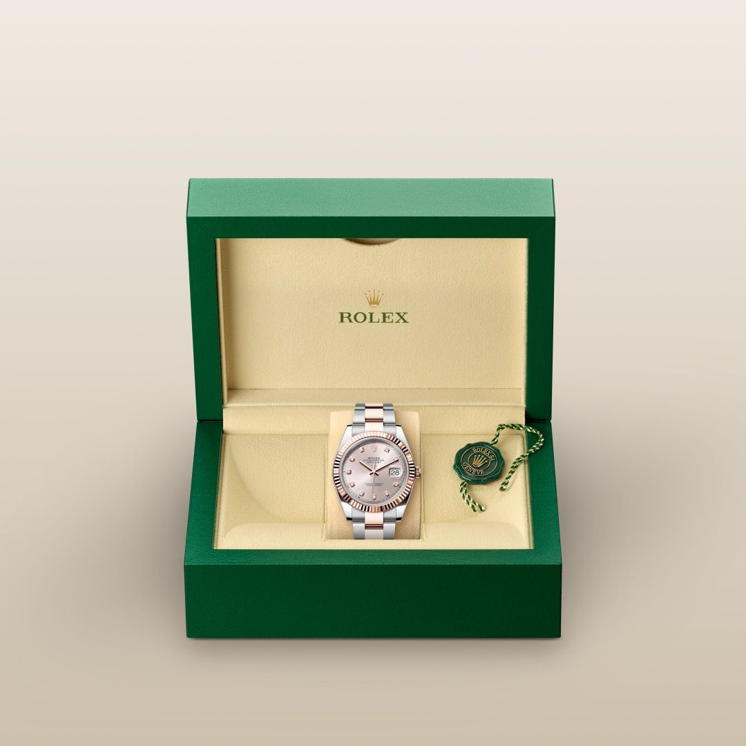 Rolex Datejust 41 in Everose Rolesor - combination of Oystersteel