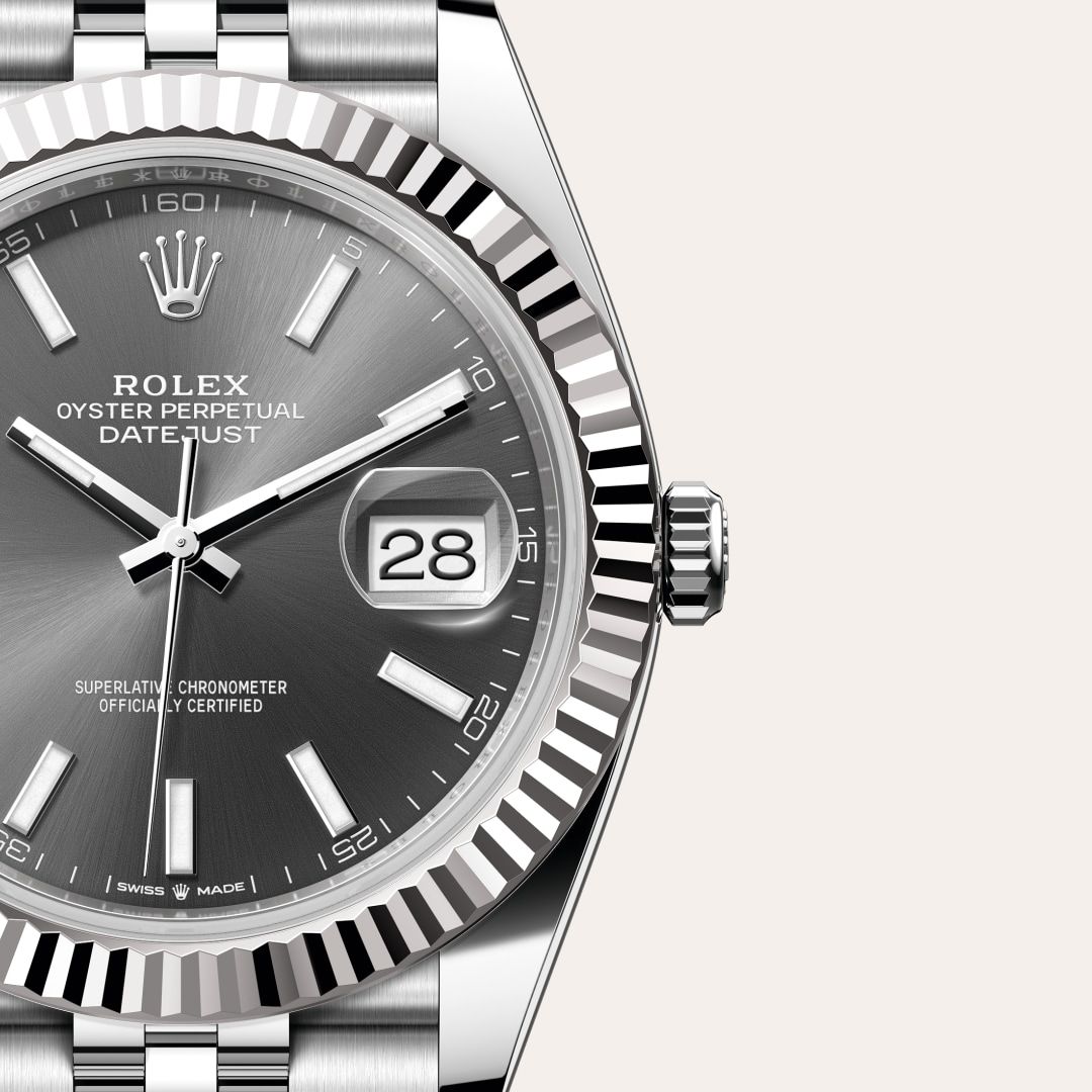 Rolex Datejust 41 in White Rolesor combination of Oystersteel