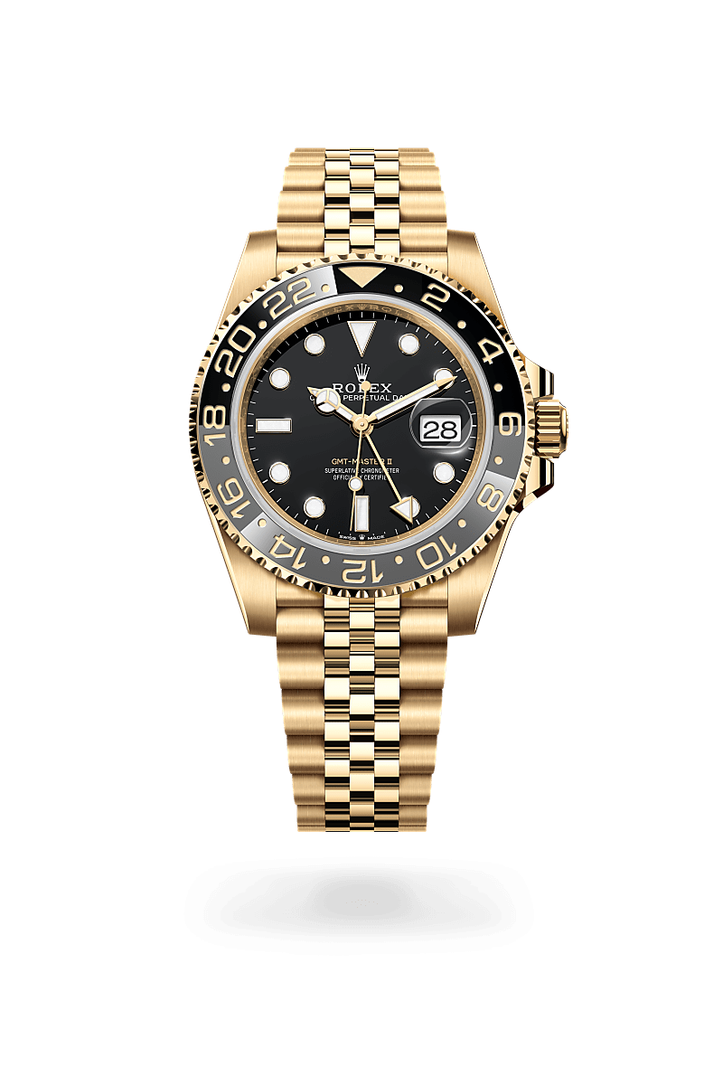 Rolex GMT-Master II in 18 ct yellow gold, M126718GRNR-0001 - Ethos