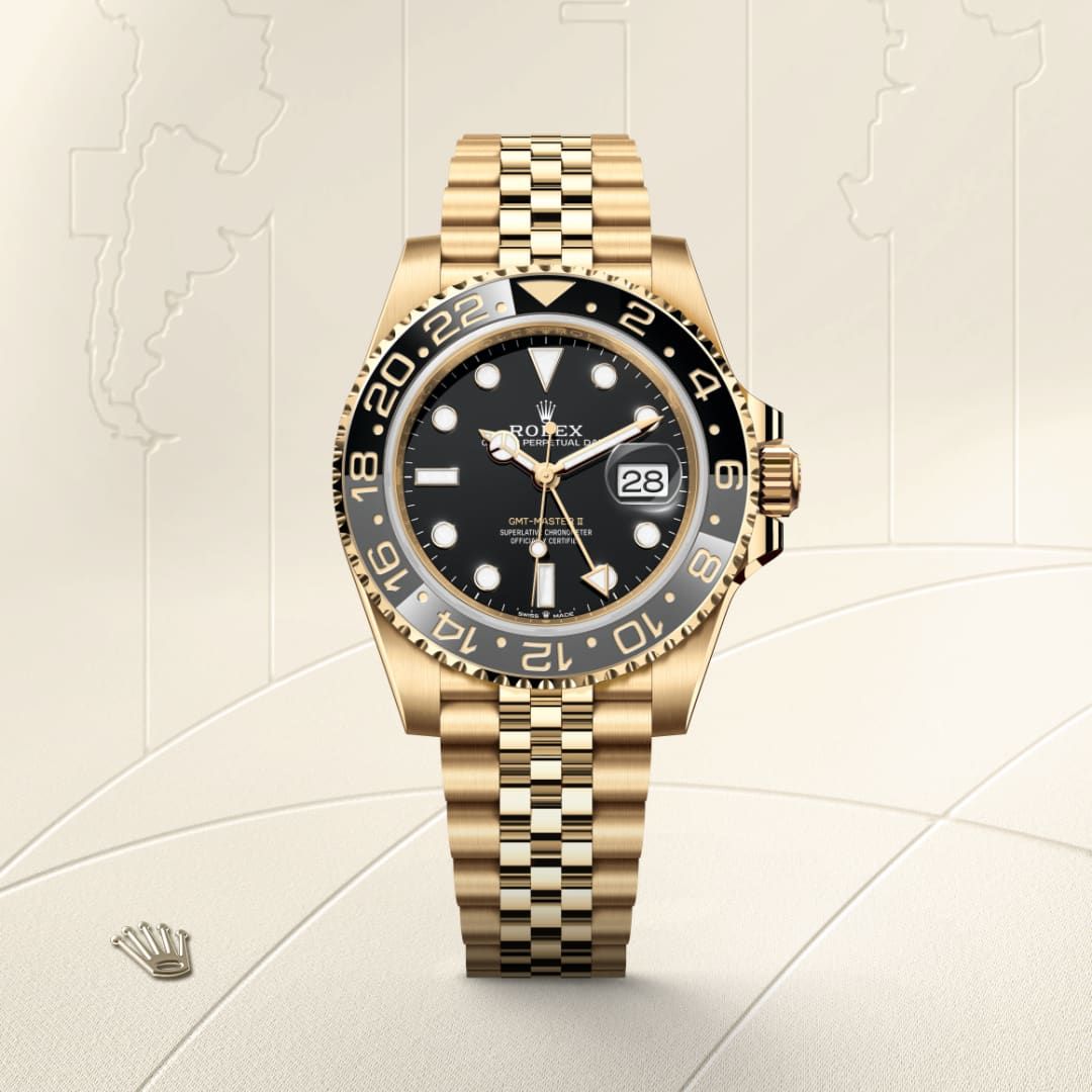 Rolex GMT-Master II in 18 ct yellow gold, M126718GRNR-0001 Ethos