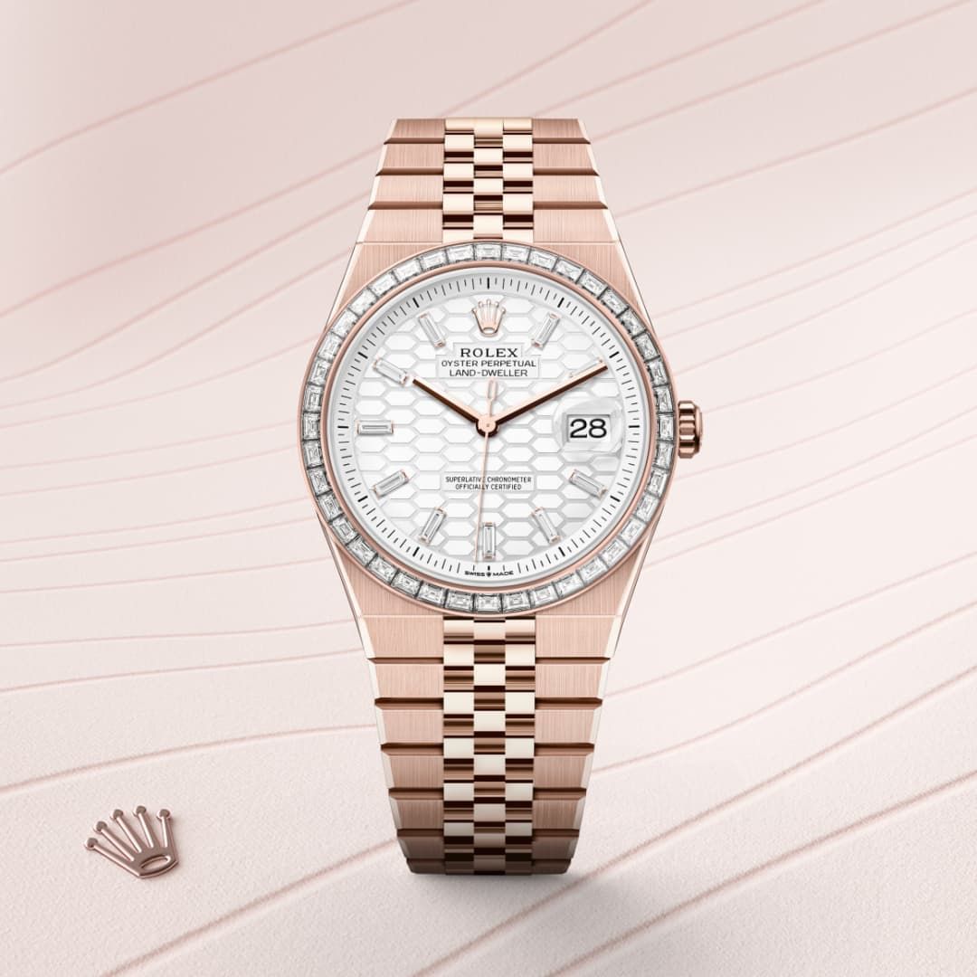 ROLEX ラウンド型ポーチ ベージュ ROLEX NEW コスモグラフ デイトナ スチールブラック Ref.126505G