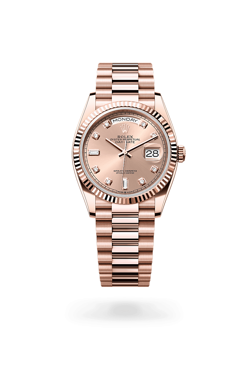 Rolex Day-Date 36 in 18 ct Everose gold, M128235-0009 - Ethos