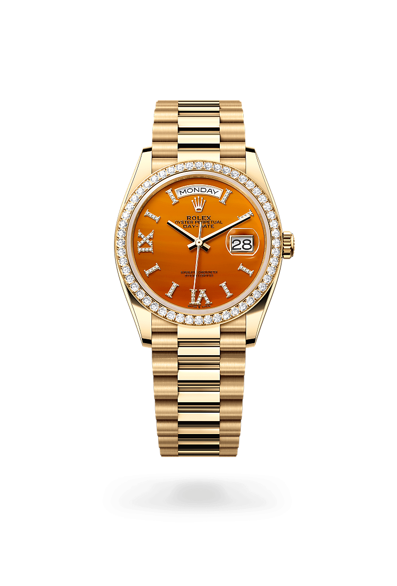 Rolex Day-Date 36 in 18 ct yellow gold, M128348RBR-0049 - Ethos