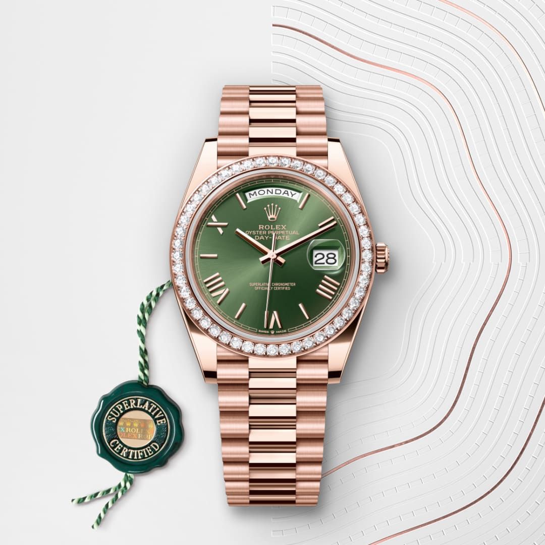Rolex Day-Date 40 in 18 ct Everose gold, M228345RBR-0011 Ethos