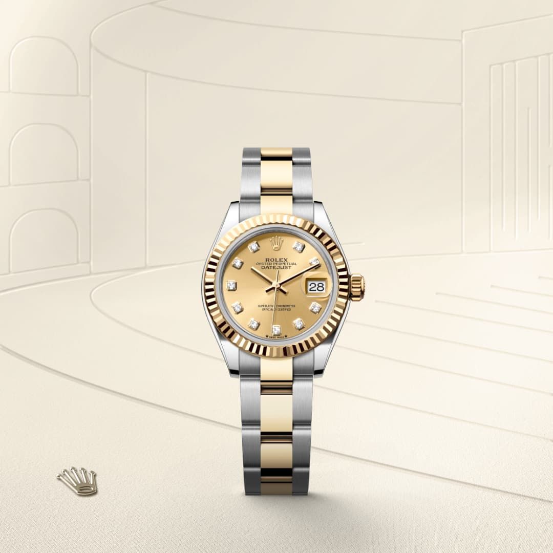 Rolex Lady-Datejust in Yellow Rolesor combination of Oystersteel