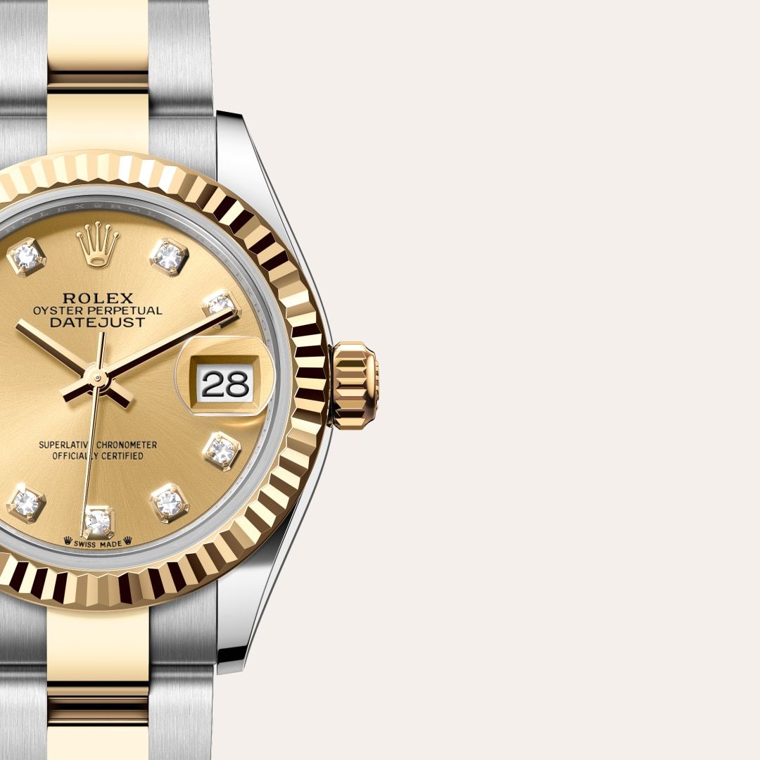 Rolex Lady-Datejust in Yellow Rolesor combination of Oystersteel