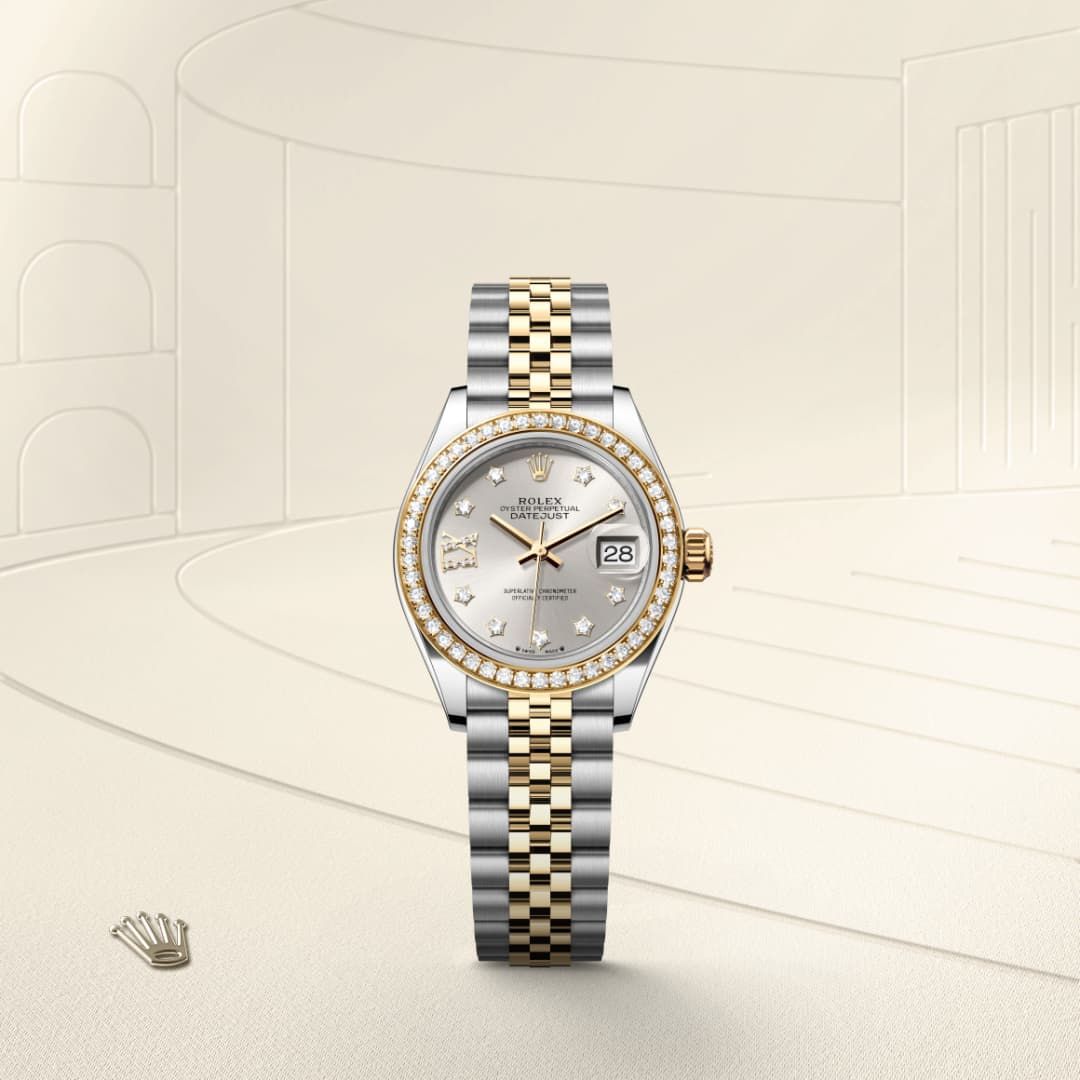Rolex Lady-Datejust in Yellow Rolesor combination of Oystersteel