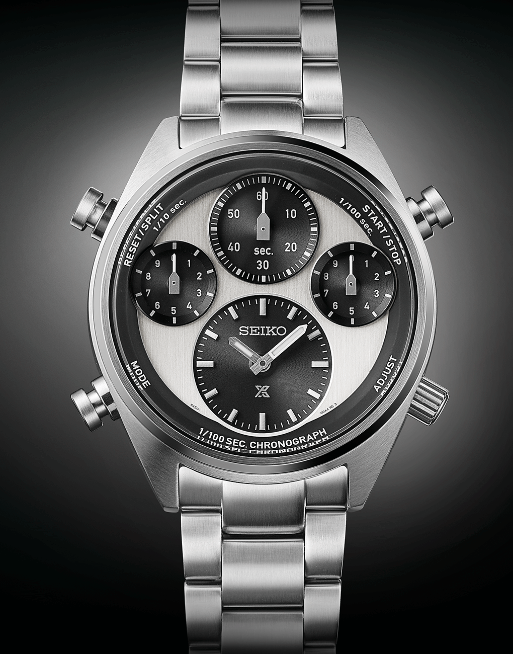 Seiko Prospex Speedtimer Solar Chronograph 42mm stainless steel case 100m water resistance