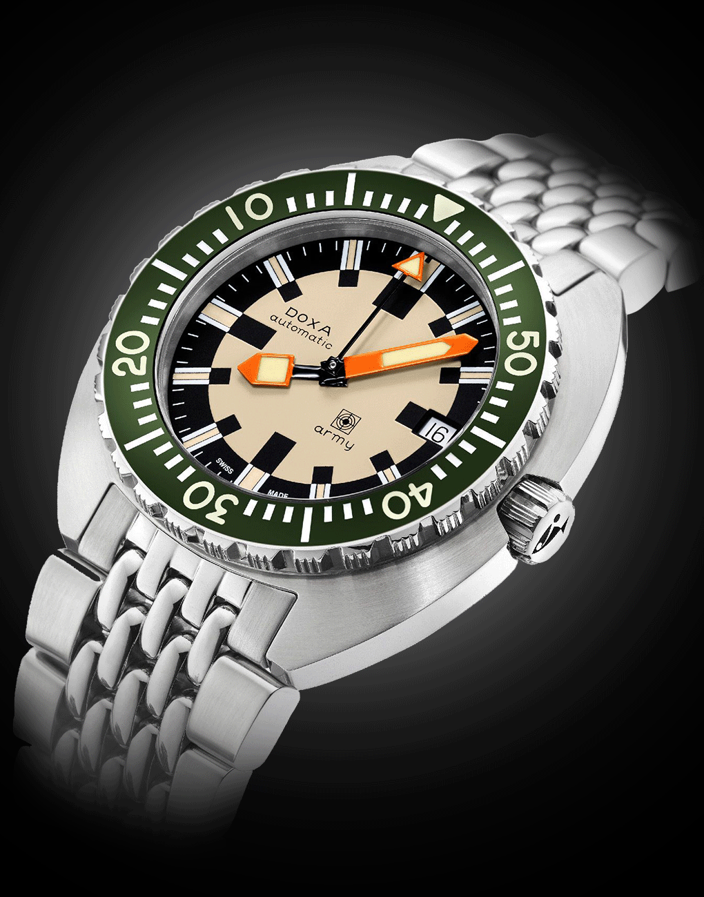 Doxa-Army-Swiss-Army-Greek-brand-names-titanium-case-ceramic-dial-milestone