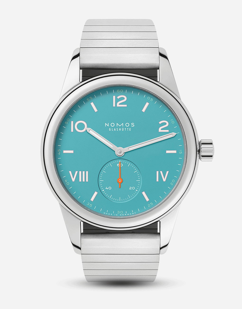 Nomos Glashutte Club Campus Nonstop Red and Endless Blue California dial SuperLumiNova Alpha movement