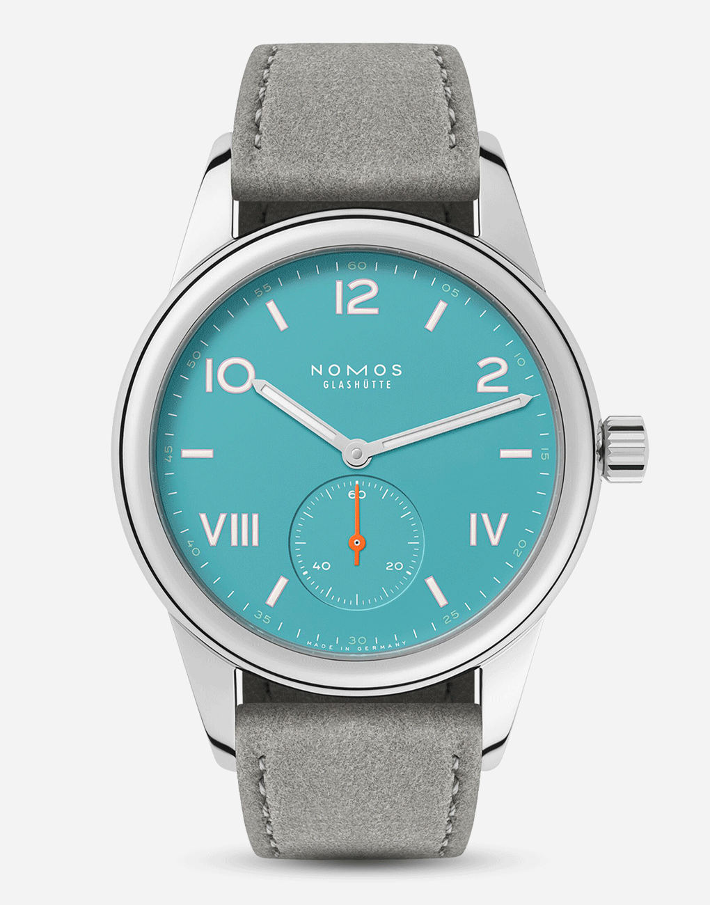 Nomos Glashutte Club Campus Nonstop Red and Endless Blue California dial SuperLumiNova Alpha movement