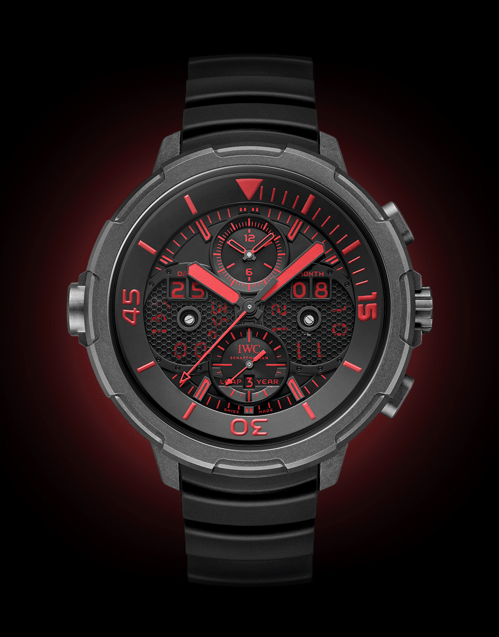 IWC Aquatimer Perpetual Calendar Digital Date-Month titanium ceramic watches dive watches Super-LumiNova watches