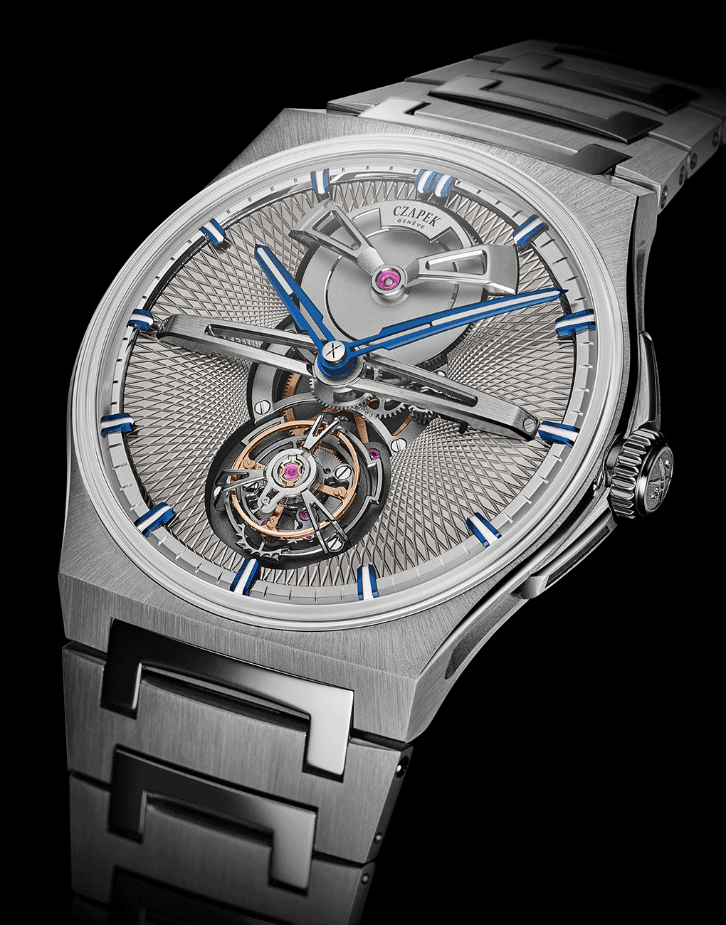 Czapek & Cie Antarctique Tourbillon Watches and Wonders 2025 steel watches tourbillon watches Integrated steel watches guilloche dial